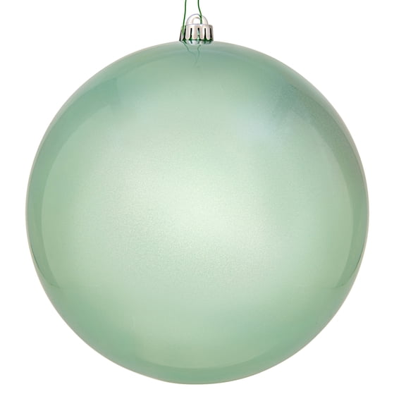 Vickerman 10" Frosty Mint Candy Ball Ornament