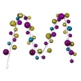 thumbnail image 1 of Vickerman 10' Fuchsia, Lime, And Turquoise Assorted Finish Branch Ball Ornament Garland., 1 of 4