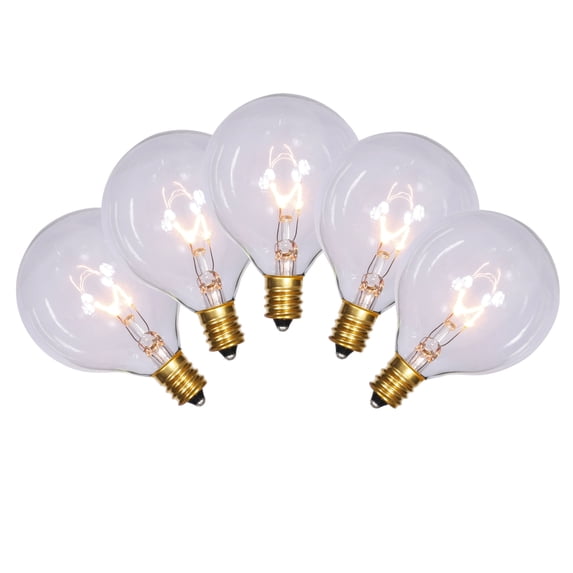 Vickerman 10' Green Wire Christmas Light Set with 15 Clear G50 Lights