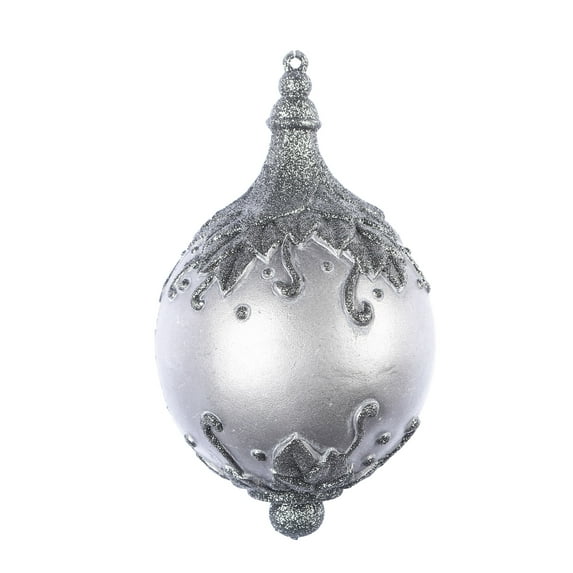 Vickerman 10" Gunmetal Antique Leaf Drop Christmas Ornament