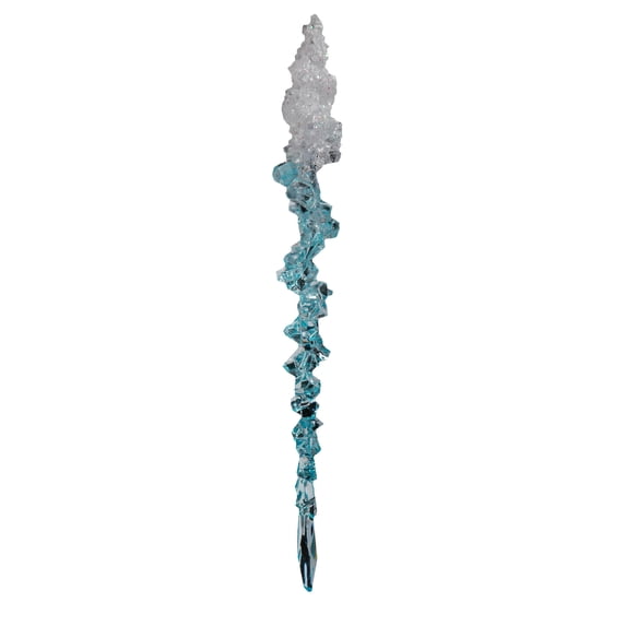 Vickerman 10" Light Blue Icicle Ornament, 4 per bag.