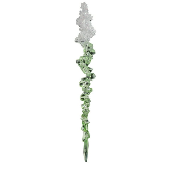 Vickerman 10" Light Green Icicle Ornament, 4 per bag.