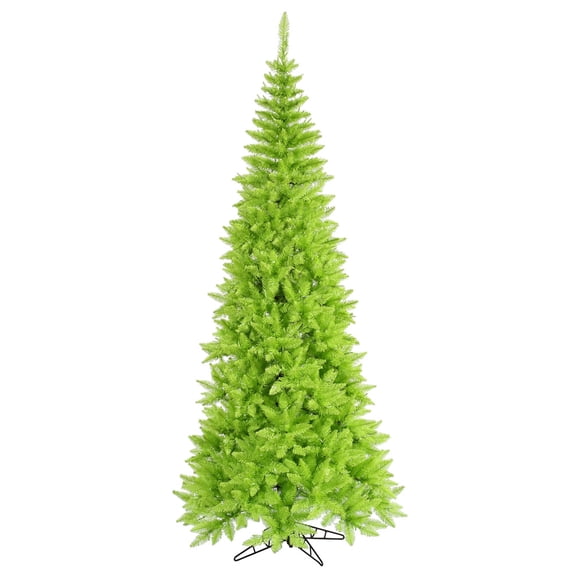 Vickerman 10' Lime Fir Slim Artificial Christmas Tree, Unlit - Faux Fir Christmas Tree - Seasonal Indoor Home Decor