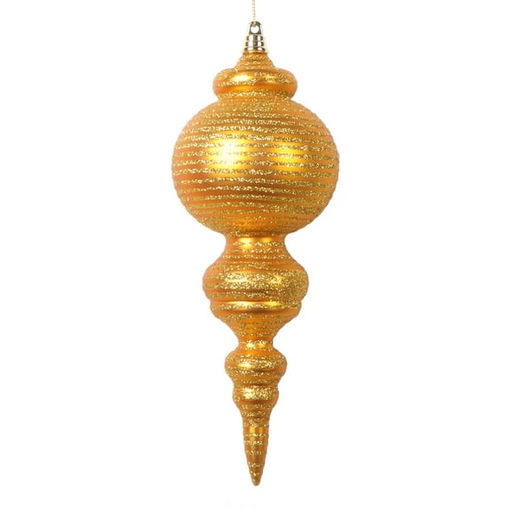 Vickerman 10" Matte Antique Gold Finial Ornament, 2 per bag.