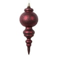 thumbnail image 1 of Vickerman 10" Matte Burgundy Finial Ornament, 2 per bag., 1 of 1