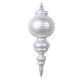 thumbnail image 1 of Vickerman 10" Matte Silver Finial Ornament, 2 per bag., 1 of 1