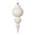 thumbnail image 1 of Vickerman 10" Matte White Finial Ornament, 2 per bag., 1 of 1