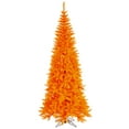 thumbnail image 1 of Vickerman 10' Orange Fir Slim Artificial Christmas Tree, Unlit - Faux Fir Christmas Tree - Seasonal Indoor Home Decor, 1 of 3