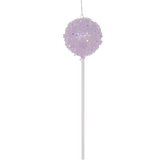 Vickerman 10" Purple Round Lollipop Ornament, 3 per bag.