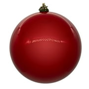 Vickerman 10" Red Pearl UV Drilled Ball Ornament, 1 per bag.