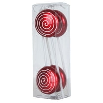 Vickerman 10" Red-White Candy Swirl Lollipop Christmas Ornaments, 4 per Box