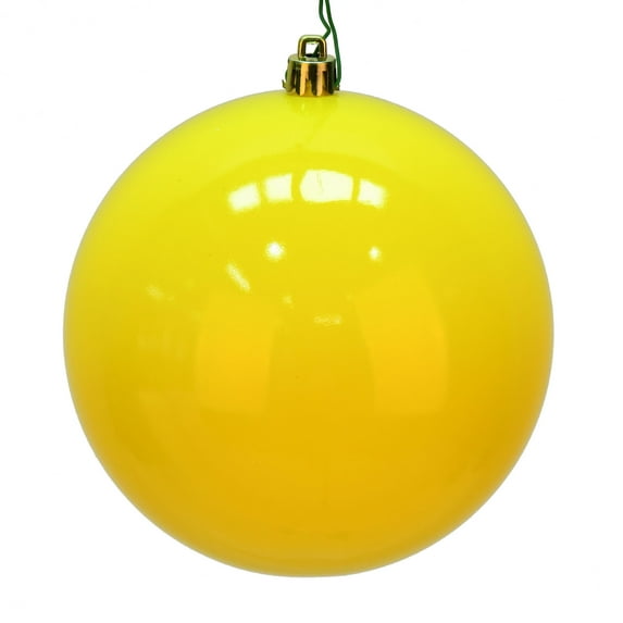 Vickerman 10" Yellow Shiny Ball Ornament