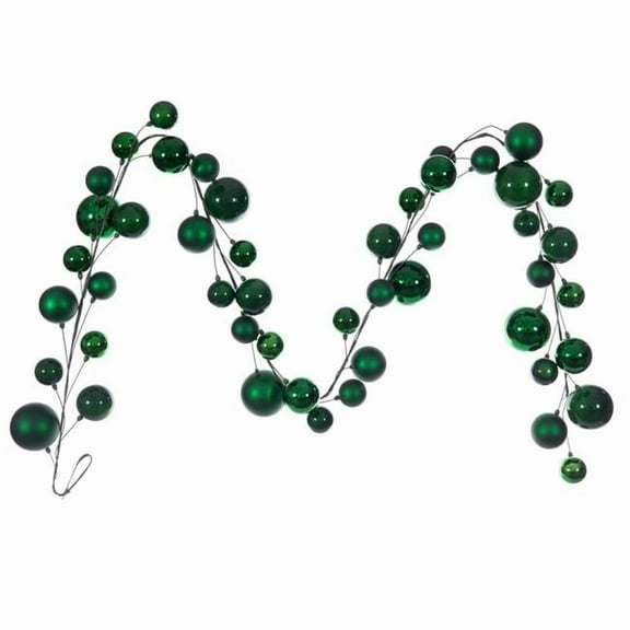 Vickerman N250304 10 ft. Ball Branch Garland, Green - 2.4-4 in.