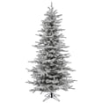 thumbnail image 1 of Vickerman  10 ft. x 66 in. Flocked White on Green Slim Sierra Christmas Tree with 2131 Tips, 1 of 1