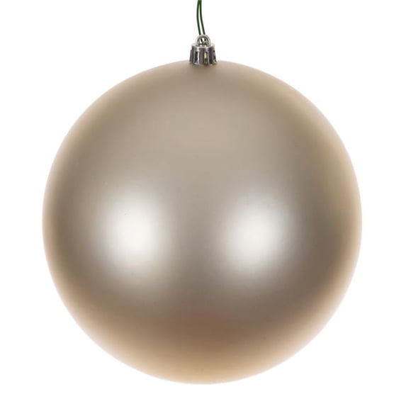 Vickerman N592538DMVL 10 in. Champagne Matte Seamless UV Drilled Ball Ornament