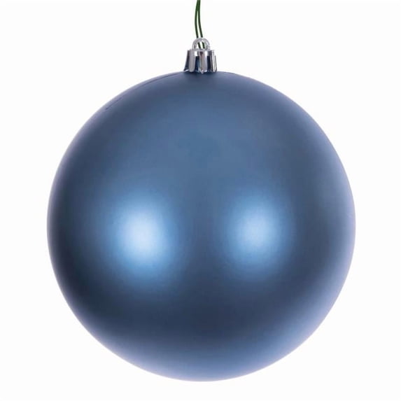 Vickerman N592552DMV 10 in. Denim Blue Matte Ball UV Drilled Cap Ornament