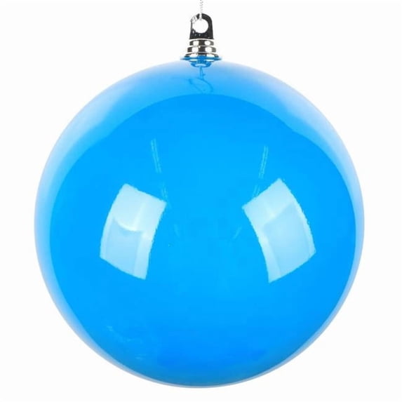 Vickerman MT251002W 10 in. Enamel Ball Ornament, Blue