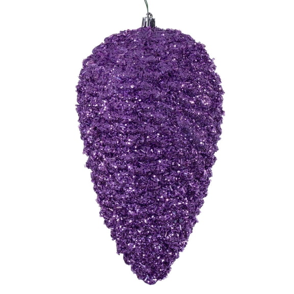 10" Lavender Glitter Pinecone 2/Bag
