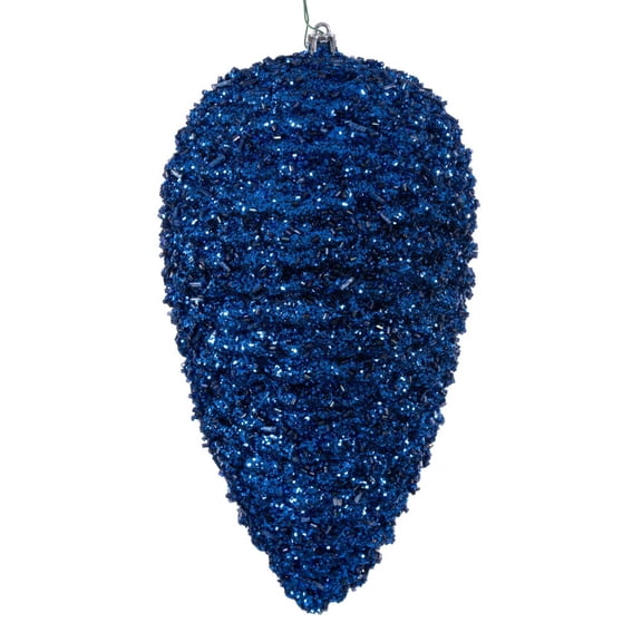 10" Midnight Blue Glitter Pinecone 2/Bag