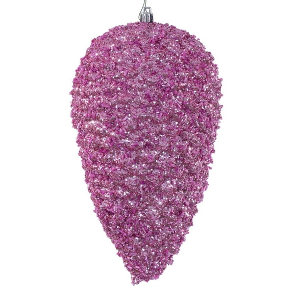 10" Pink Glitter Pinecone 2/Bag