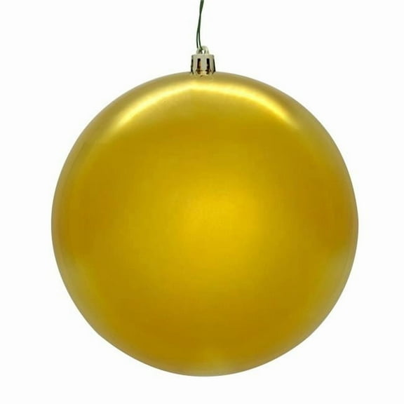 Vickerman N592508DSVL 10 in. Gold Shiny Seamless Ball UV Drilled Ornament