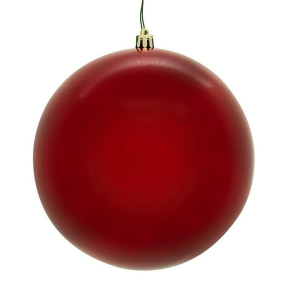 Vickerman N592503DPVL 10 in. Red Pearl Seamless Ball UV Drilled Ornament