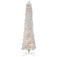 thumbnail image 1 of Vickerman 10' x 28" White Pencil Artificial Christmas Tree, Warm White 8 function 3MM LED Lights, 1 of 2