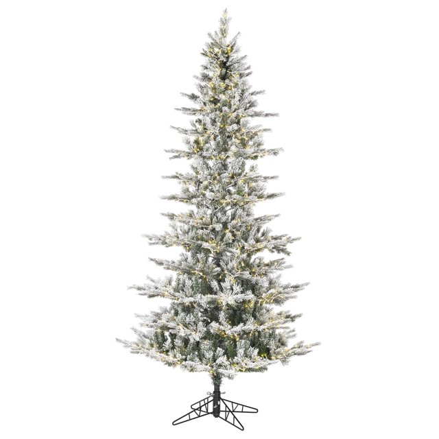 Vickerman 10' x 58" Flocked Kiana Artificial Christmas Tree with Warm