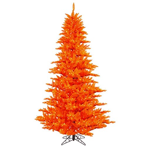 Vickerman 120" Plastic Fir Dura-lit LED Artificial Christmas Tree in Orange