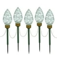 thumbnail image 1 of Vickerman 100(5 X 20Lt) Cool White C9 Faceted Bulb Lawn Stake Set, 10' Christmas Light Strand, 1 of 2