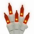 thumbnail image 1 of Vickerman 100 Amber Light on White Wire, 46' Christmas Light Strand, 1 of 2