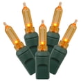 thumbnail image 1 of Vickerman 100 Orange Italian LED Single Mold Light, Green Wire, 34' Christmas Light Strand, 1 of 2