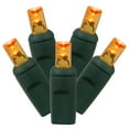 thumbnail image 1 of Vickerman 100 Orange Wide Angle LED Light on Green Wire, 50' Christmas Single Mold Light Strand, 1 of 7