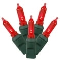 thumbnail image 1 of Vickerman 100 Red Italian LED Single Mold Light, Green Wire, 34' Christmas Light Strand, 1 of 2