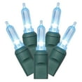 thumbnail image 1 of Vickerman 100 Teal Italian LED Single Mold Light, Green Wire, 34' Christmas Light Strand, 1 of 2