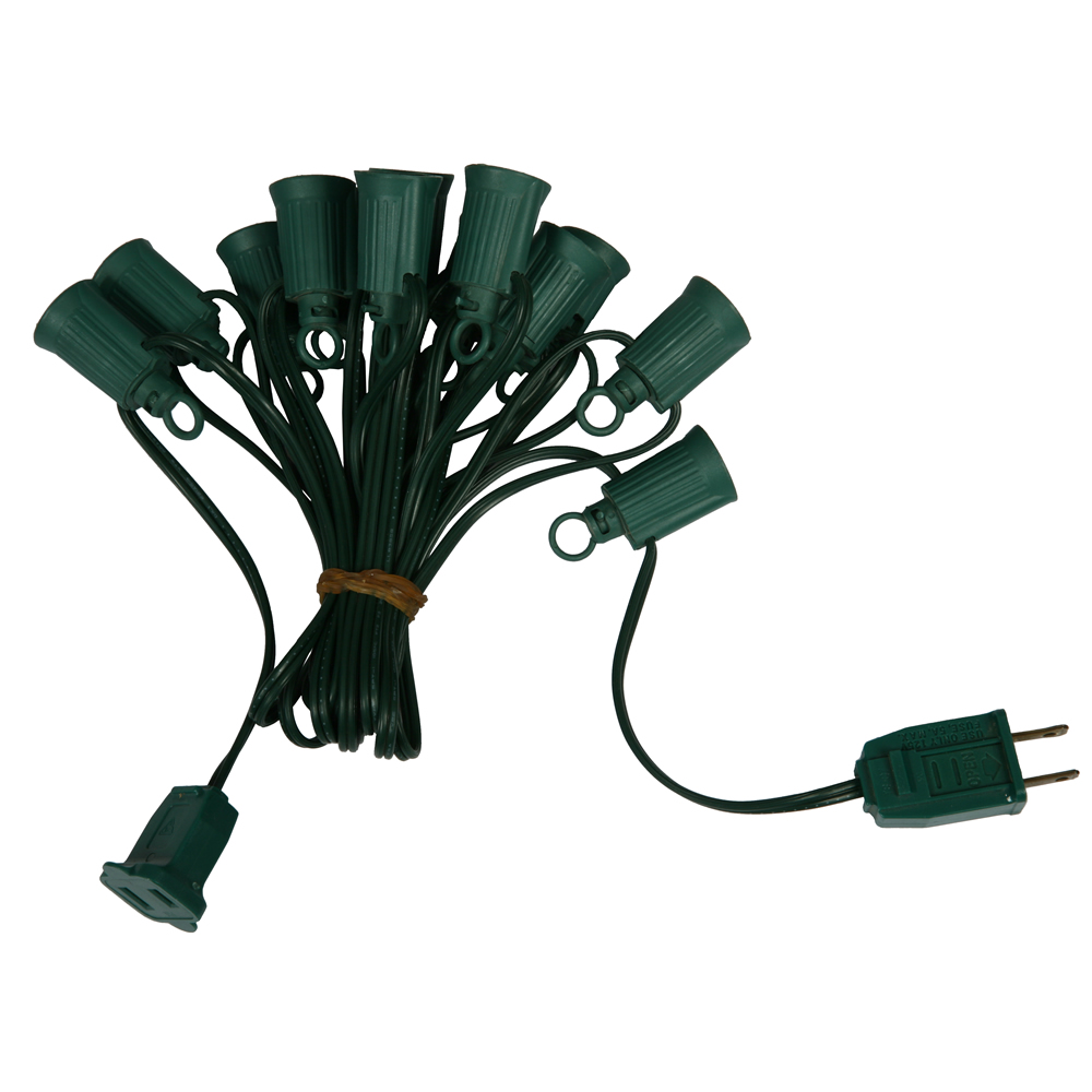 Vickerman 1000' C7 Socket String with 1000 C7 Sockets on SPT1 18 Gauge Green Wire - image 1 of 2