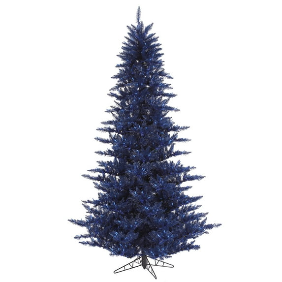 Vickerman 108" Plastic Fir Unlit Artificial Christmas Tree in Navy Blue