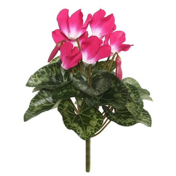 Vickerman 11" Artificial Polyester Beauty Cyclamen Bush.