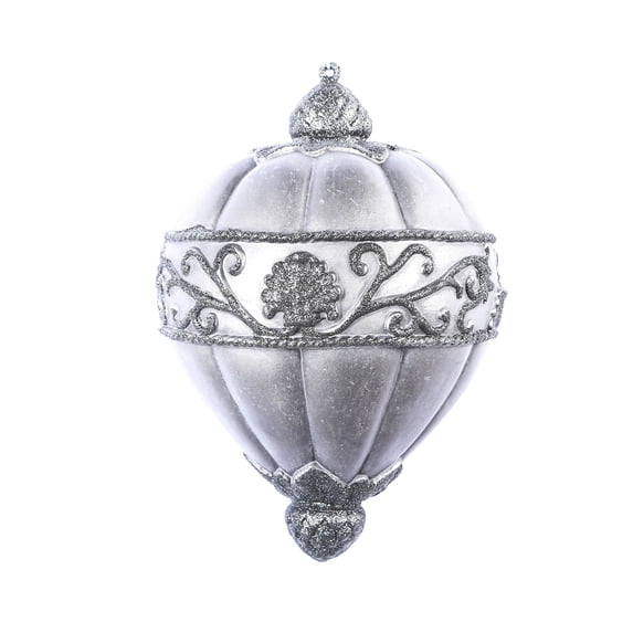 Vickerman 11" Gunmetal Antique Scroll Drop Christmas Ornament