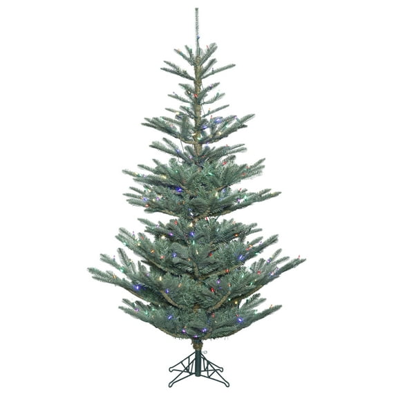 Vickerman 12' Alberta Blue Spruce Artificial Christmas Tree, Multi-colored Dura-Lit LED lights