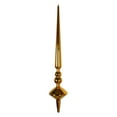 thumbnail image 1 of Vickerman 12" Antique Gold Shiny Cupola Finial. This long finial ornament adds depth and texture to any holiday decorating project. Made with shatterproof plastic. Includes 3 pieces per bag., 1 of 1