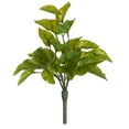 thumbnail image 1 of Vickerman 12" Artificial Green Pothos Leaf Bush, Set of 3, 1 of 5