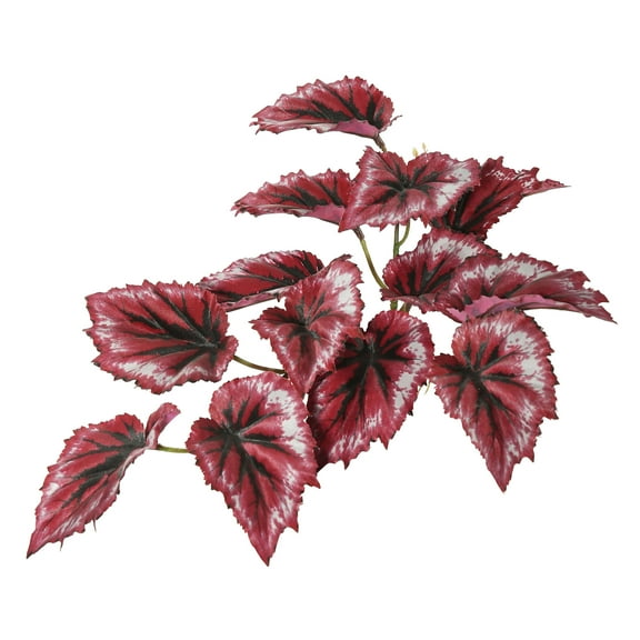 Vickerman 12" Artificial Red Begonia Hanging Bush, 3/Pk
