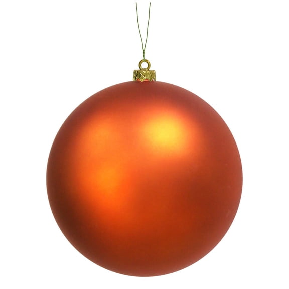 Vickerman 12" Burnished Orange Matte Ball Ornament