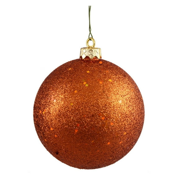 Vickerman 12" Burnished Orange Sequin Ball Ornament
