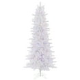 thumbnail image 1 of Vickerman 12' Crystal White Pine Slim Artificial Christmas Tree, Multi-colored LED Lights., 1 of 4