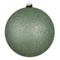 thumbnail image 1 of Vickerman 12" Frosty Mint Glitter Ball Ornament, 1 of 6