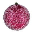 thumbnail image 1 of Vickerman 12" Fuchsia Glitter Hail Ball Ornament, 1 of 2
