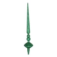 thumbnail image 1 of Vickerman 12" Green Glitter Cupola Finial Ornament, Pack of 3, 1 of 3