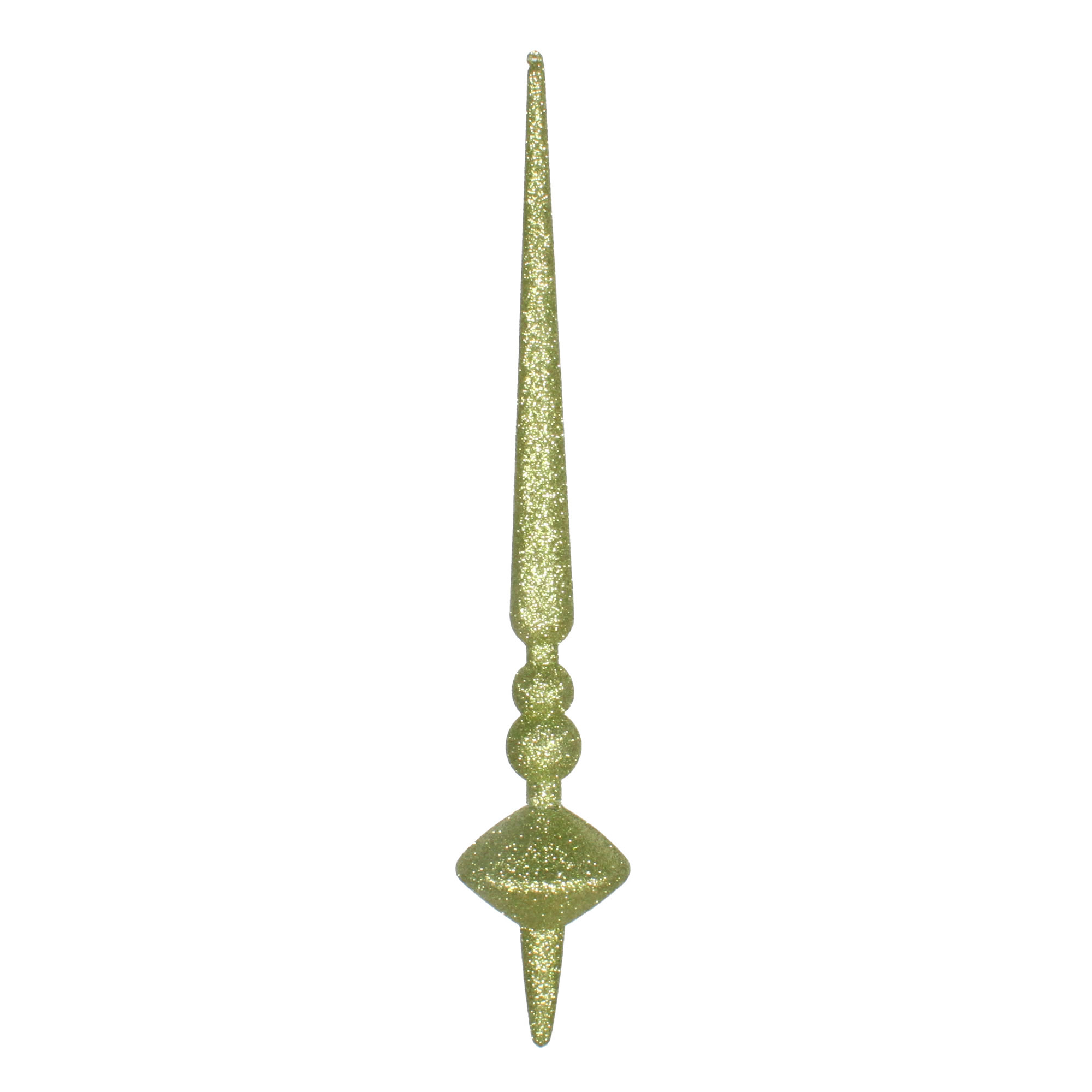 Vickerman 12" Lime Glitter Cupola Finial Ornament, Pack of 3 - image 1 of 3